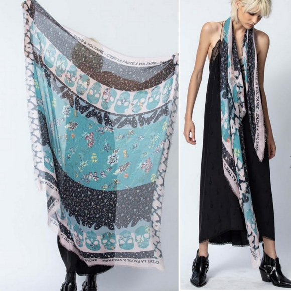 Zadig&Voltaire Kerry Multi Print Scarf - Picture 2 of 7